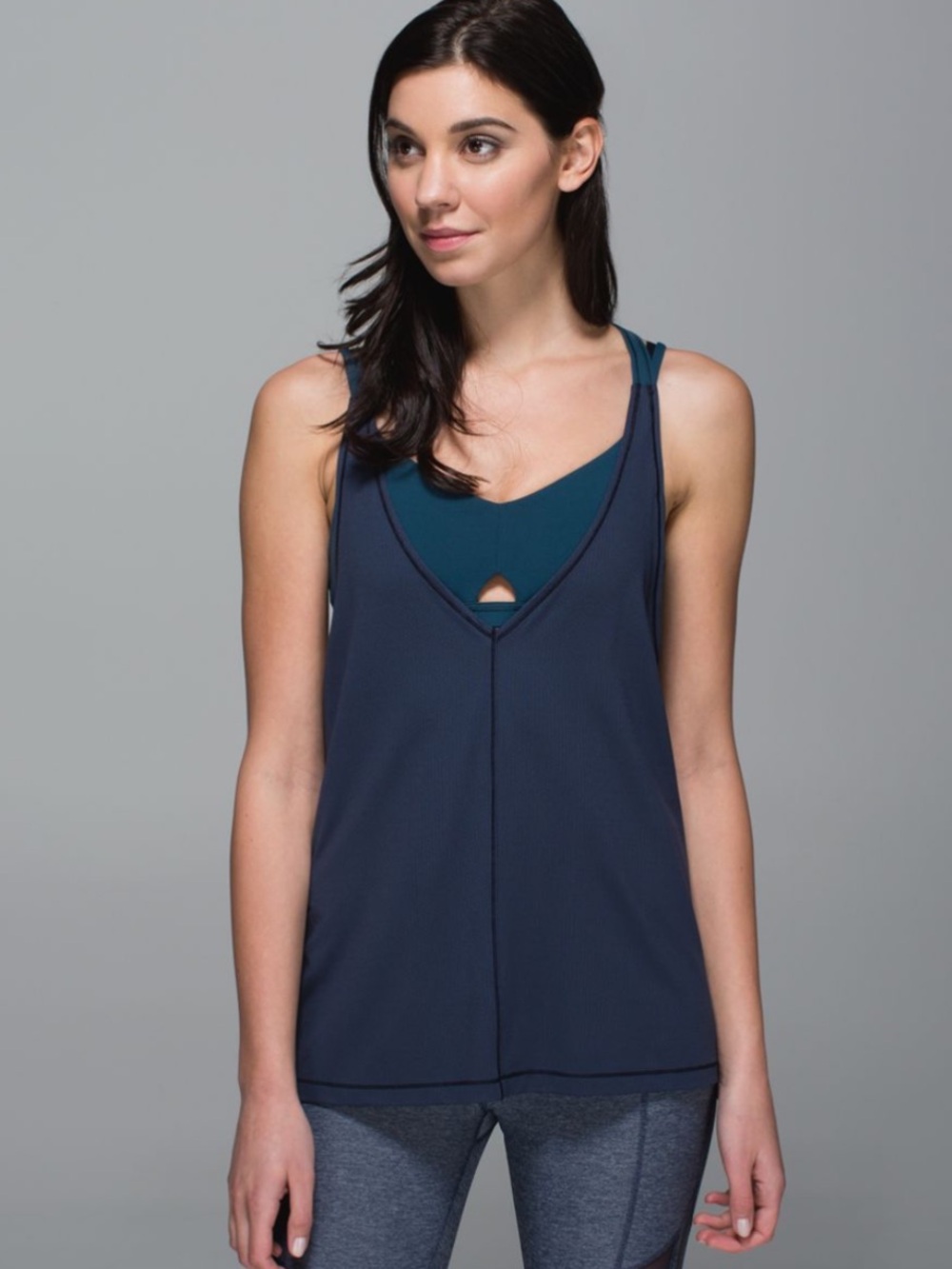 Lululemon The Oneness Tank
Heathered Inkwell / Teeny Dot Alberta Lake Menthol